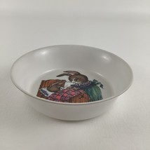 Bed Time Bunny Rabbit Tuck Child Bowl Melamine Morning Cereal SiLite Vin... - $21.73