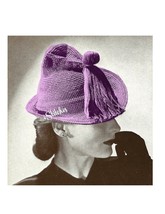 1940s Round Hand Bag and Festive Turban Hat - 2 Crochet pattern (PDF 3197) - $3.75