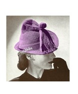1940s Round Hand Bag and Festive Turban Hat - 2 Crochet pattern (PDF 3197) - £2.94 GBP