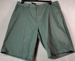 Volcom Shorts Mens Size 38 Green Polyester Flat Front Pockets Medium Wash Logo - £11.90 GBP