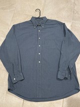 Brooks Brothers Shirt Men&#39;s Large Blue White plaid Button Down Long Sleeve - $9.49