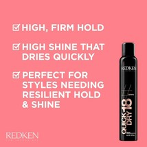 REDKEN Quick Dry 18 Instant Finishing Hairspray 9.8 oz Firm Shine - £29.77 GBP