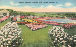 Postcard Pergola And Reflecting Pool Hershey Rose Garden Hershey PA PM 1941 E42 - £3.93 GBP