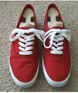 Sneakers Red Canvas City Sneaks Womens Size 10 (Run a Little Narrow) - $10.95