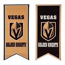 Las Vegas Golden Knights NHL Flag Banner 2 Sided 12.5 x 28 Gold Black - £18.10 GBP