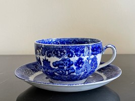 Vintage Staffordshire Ye Olde Willow Blue Cup and Saucer - £38.77 GBP