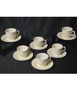 Vintage METLOX POPPY TRAIL 12-Piece Cup &amp; Saucer Set ANTIQUE GRAPE Stone... - $31.52 CAD