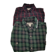 2 of Duluth Trading Co Green Black Plaid Flannel Button Up Long Sleeve S... - £37.03 GBP