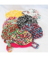 Handmade Crochet Baby Hats Lot of 7 Bonnet Beanie Hat - £15.60 GBP
