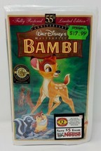 Bambi: 55th Anniversary Walt Disney&#39;s Masterpiece (VHS, Limited Edition) New - £3.45 GBP