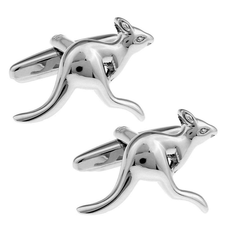 KANGAROO CUFFLINKS Australia Australian Iconic Animal Marsupial NEW w GI... - $11.95