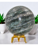 Green KYANITE Crystal Stone Healing Energy Reiki Gemstone Decor Sphere Gift 75mm - $55.28