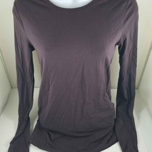 NWOT! Womens Purple Gap Long Sleeve Cotton Spandex Top Shirt Medium Pullover - £7.61 GBP