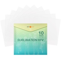 Sublimation Vinyl For Cotton Shirts - 10 Pack 12&quot;X12&quot; Matte Clear Htv Vi... - £20.45 GBP