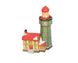 Fortune Island Christmas/Holiday Porcelain Light House 9x7 Inches. Funct... - $87.99