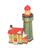 Fortune Island Christmas/Holiday Porcelain Light House 9x7 Inches. Funct... - €85,87 EUR