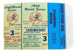 New York Yankees 1964 World Séries Jeu 3 Debout Pièce Billet Talon #2080 - £228.29 GBP