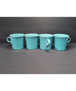 Fiestaware Coffee Mug Set, Turquoise Teal Ring Handle, Homer Laughlin, L... - $527.77 MXN