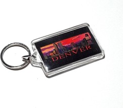 DENVER Colorado Red Skyline Plastic Souvenir Keyring Keychain - $3.91
