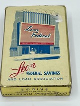 Vintage Remembrance Playing Cards Leon Federal Savings and Loan Full Deck - £22.77 GBP