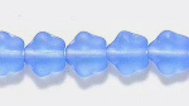 Czech Glass Star Beads, 6mm Sapphire Matte, 1 strand 100, Blue stars - $2.00
