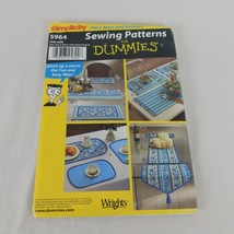 Simplicity 5964 Sewing Pattern for Dummies Table Runners Place Mats One Size UC - £6.27 GBP
