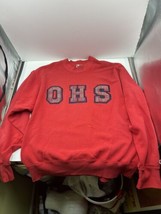 Vintage Don Alleson Men&#39;s Size Large L OHS Embroidered Sweatshirt 80s 90... - $39.59