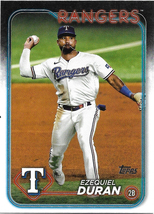 Ezequiel Duran 2024 Topps #555 Texas Rangers Baseball Card - £0.48 GBP