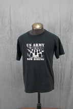 Vintage Graphic T-shirt - US Army Now Hiring Protest Shirt - Men&#39;s Large - £39.16 GBP