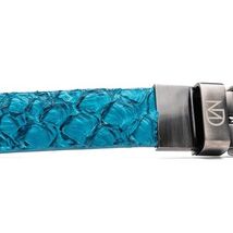 Olivieri Genuine Pirarucu Exotic Belt Caribbean Blue image 2