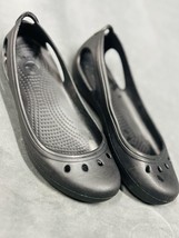 CROCS At Work Black Flats Shoes Slip On Comfort Slip Resistant Women&#39;s SZ 6 - $13.55