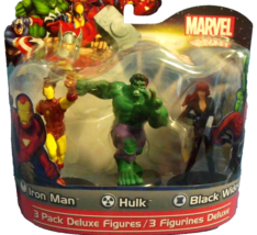 Marvel Heroes 3 pack Deluxe Figures Iron Man Hulk Black Widow New Toys - £14.14 GBP