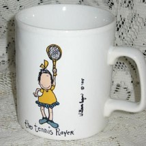 Coffee Mug-Kiln Craft-Staffordshire Ironstone-Tennis Player-England-1975 - $9.00