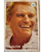 ⭕VTG card pocket calendar 86 GOLDEN IDOLS CHARLTON HESTON No. 128 ACTOR - $4.95