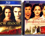 Twilight Saga: Breaking Dawn - Pt. 1 &amp; New Moon (2 Blu-rays) Like New w/... - $5.88