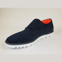 Men Tayno Dressy Casual Soft Suede Comfortable Double Buckle #Freshman Navy image 4