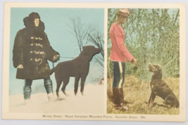 PECO 1940&#39;s Colorized Royal Canadian Mounted Police Postcard Winter Summer Dress - £9.53 GBP