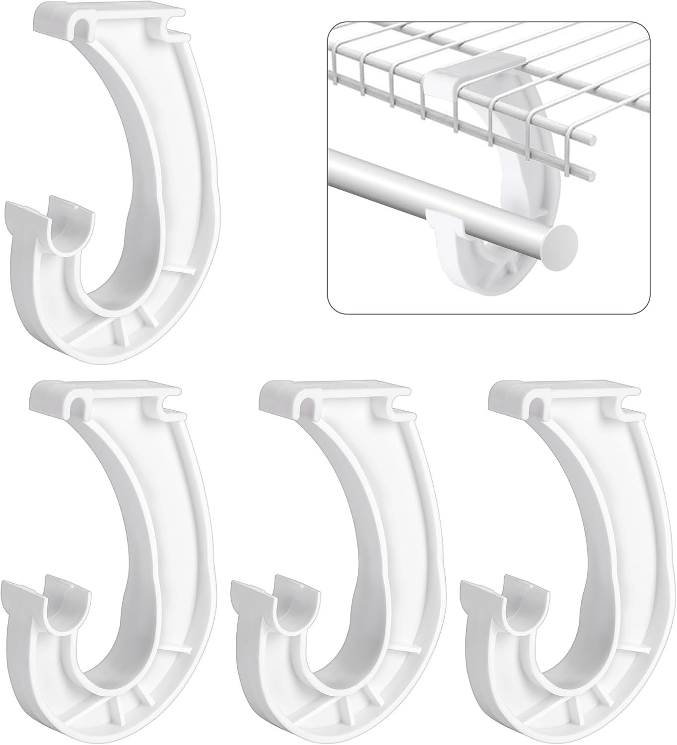 Moonoom 4Pcs Hanging Closet Rod Support,3/4 Closet Shelf Rod Holder,Sturdy - $35.93
