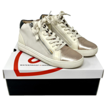 Blondo Women&#39;s Genesis Tan/Multi Leather High Top Waterproof Sneakers 8M - $28.49