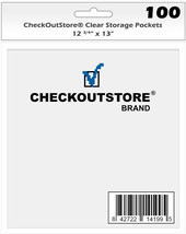 CheckOutStore Cardstock Clear Storage Pockets No Flap (12 3/4 x 13) - $22.36+