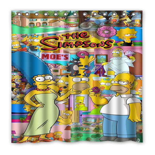 New!!! The Simpsons Custom Waterproof Polyester Shower Curtain 4 size Item image 15