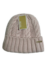 Michael Kors Women&#39;s Pink Winter Hat Cable Knit 100% Authentic - £15.98 GBP