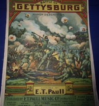 Vintage Battle Of Gettysburg March Descriptive by E. T. Paull 1917 - £7.83 GBP