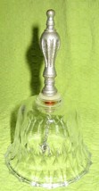Bell- Lead Crystal-Clear- Ornate Silver Handle- 5.5&quot; tall - $15.00