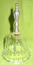 Bell- Lead Crystal-Clear- Ornate Silver Handle- 5.5&quot; tall - $285.54 MXN