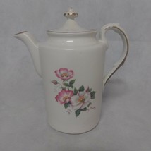 Dogwood Briar Rose Coffee Pot with Lid HWE1 House of Webster Gold Trim - £26.30 GBP