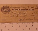 Vintage First National Bank Check May 6 1949  - £3.93 GBP