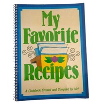 Vintage My Favorite Recipes Spiral Notebook Fill-in Cookbook Unused Grannycore - £6.95 GBP