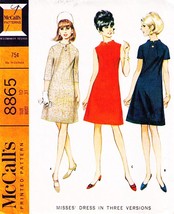 Misses' DRESS Vintage 1967 McCall's Pattern 8865 Size 10 - £9.59 GBP