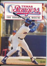 Texas Rangers vs Oakland Athletics MLB Game Program 5/30/1990-pix-info-s... - $47.53